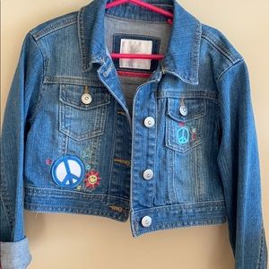 Rare CUTE cropped Justice Jean jacket sz8